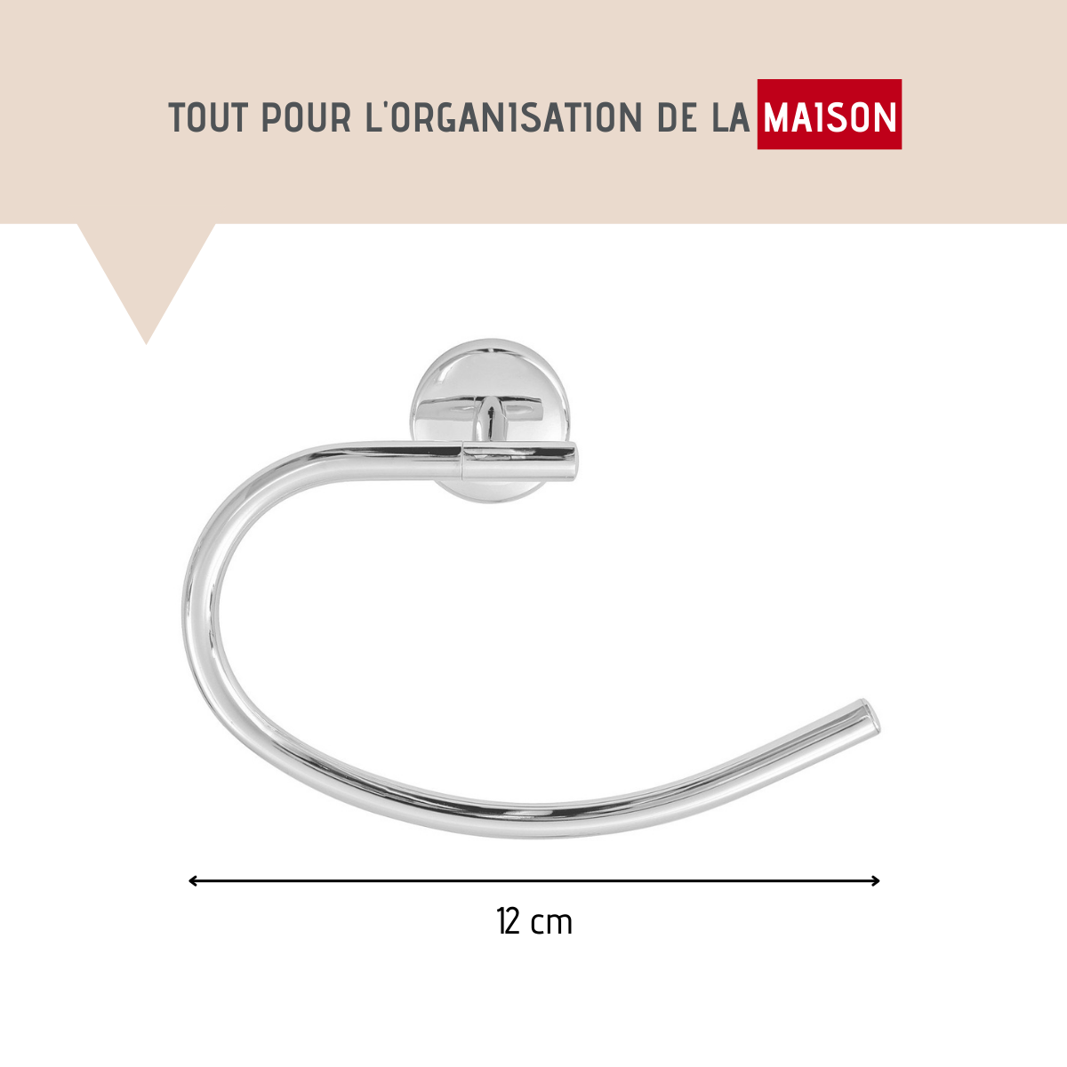 Porte serviette de salle de bain gris Fackelmann Vision