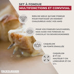 Lot de 1 appareil à fondue avec son petit train de table Fackelmann