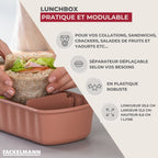 Lot de 4 lunchbox 1L avec 3 boites à sauce Fackelmann Storage