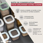 Lot de 6 boîtes hermétiques 11 cm avec 6 ustensiles de cuisine Fackelmann Storage