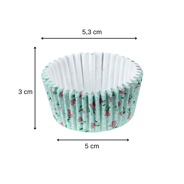 Lot comprenant 50 moules à muffins papier vintage, 1 spatule Zenker et 2 bols à mixer en inox Fackelmann