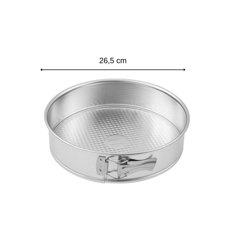 Set comprenant 1 Moule à manqué charnière 28 cm, 1 spatule Zenker et 2 bols à mixer en inox Fackelmann