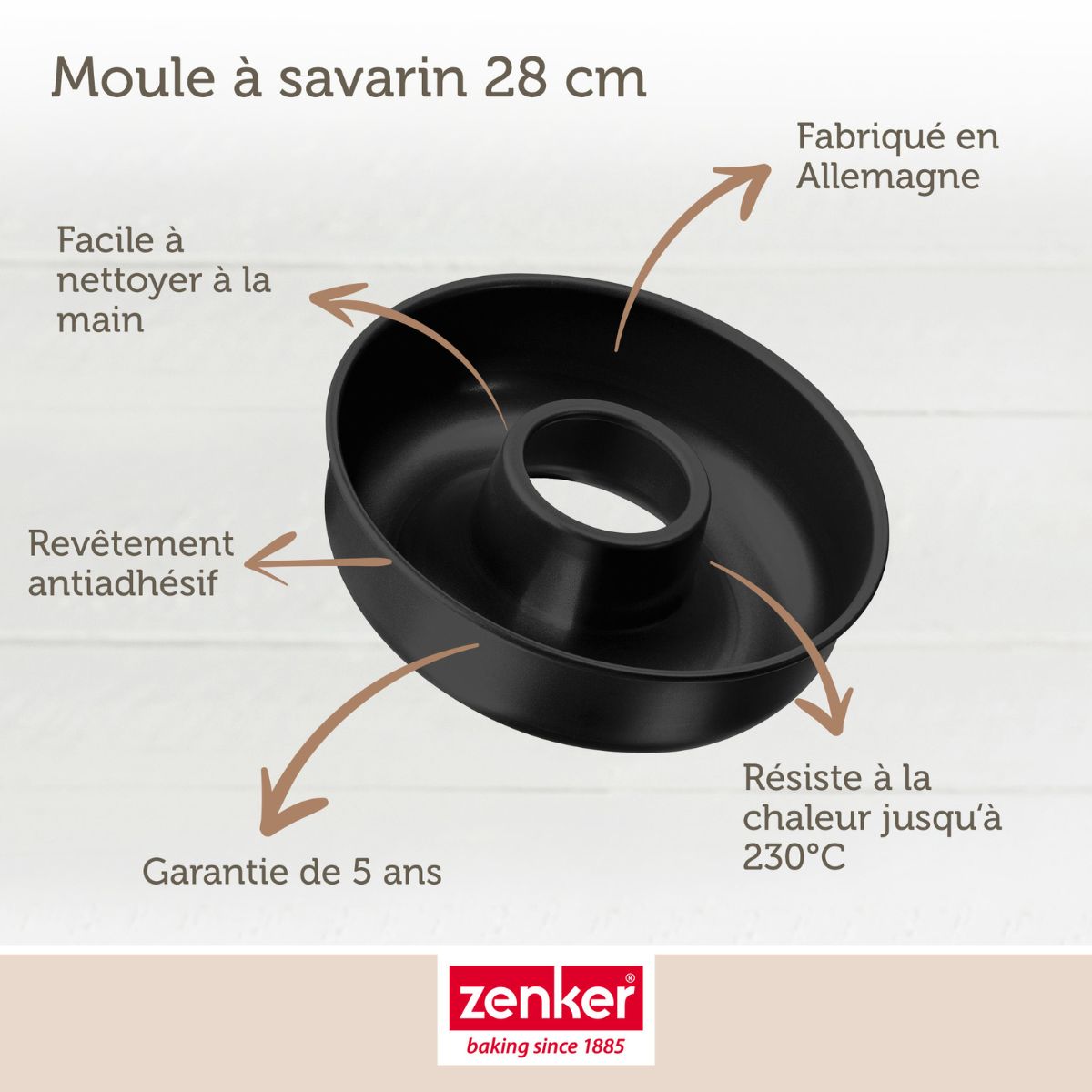 Set de 4 ustensiles de pâtisserie moule à gâteaux 2 bols et spatule Black mettallic Black mettallic Zenker  Black mettallic