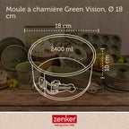 Set de 4 ustensiles de pâtisserie moule à gâteaux 2 bols et spatule Zenker Green Vision