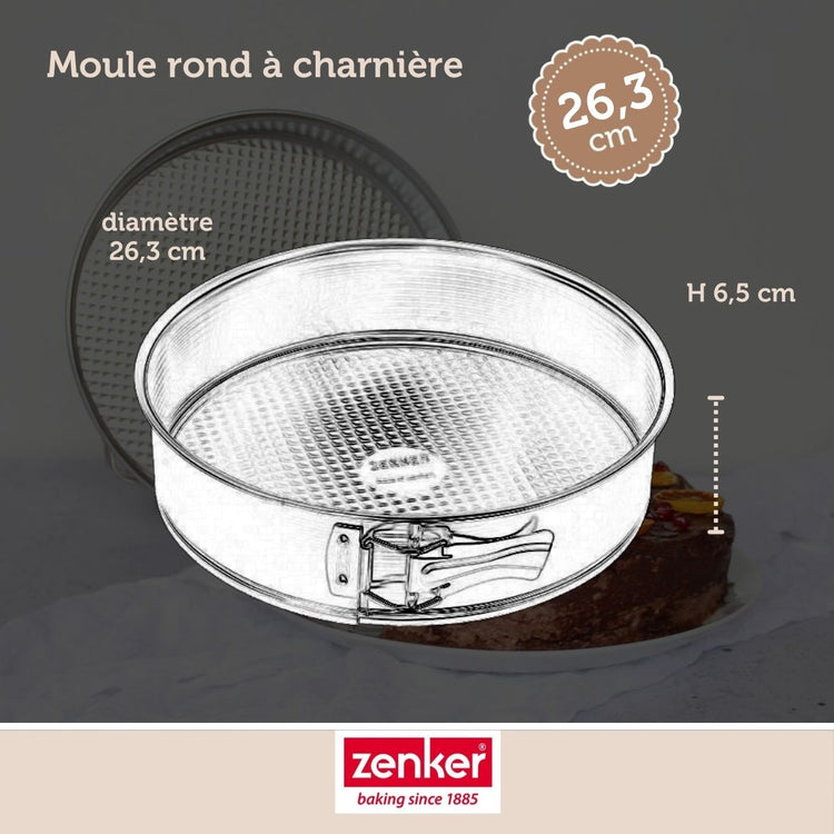 Set pâtisserie avec moule à manqué 26,3 cm, 2 bols à mixer, verre mesureur et spatule Zenker