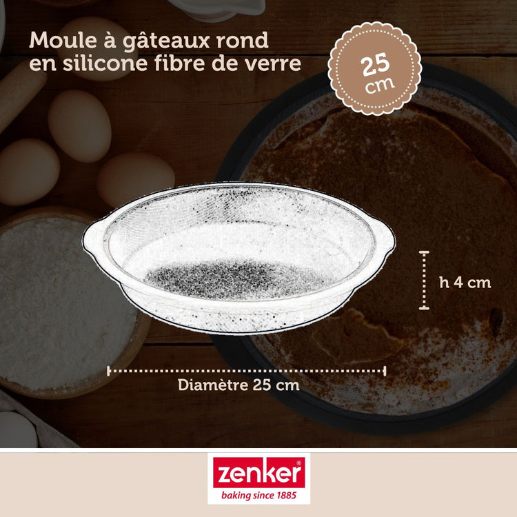 Set pâtisserie avec moule à manqué 25 cm, 2 bols à mixer, verre mesureur et spatule Zenker