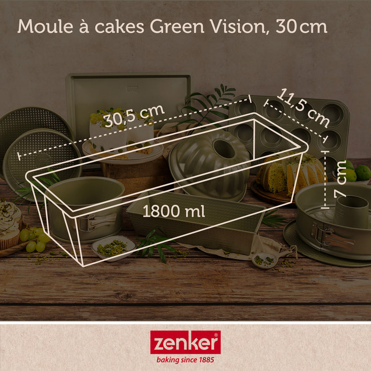Set de 5 ustensiles de pâtisserie moule à gâteaux bol spatule et verre doseur Zenker Green Vision