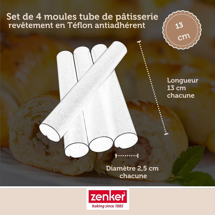 Set de 8 ustensiles de pâtisserie avec 4 moules à gâteaux 2 bols 1 spatule pâtisserie et 1 verre doseur Zenker Smart Pastry