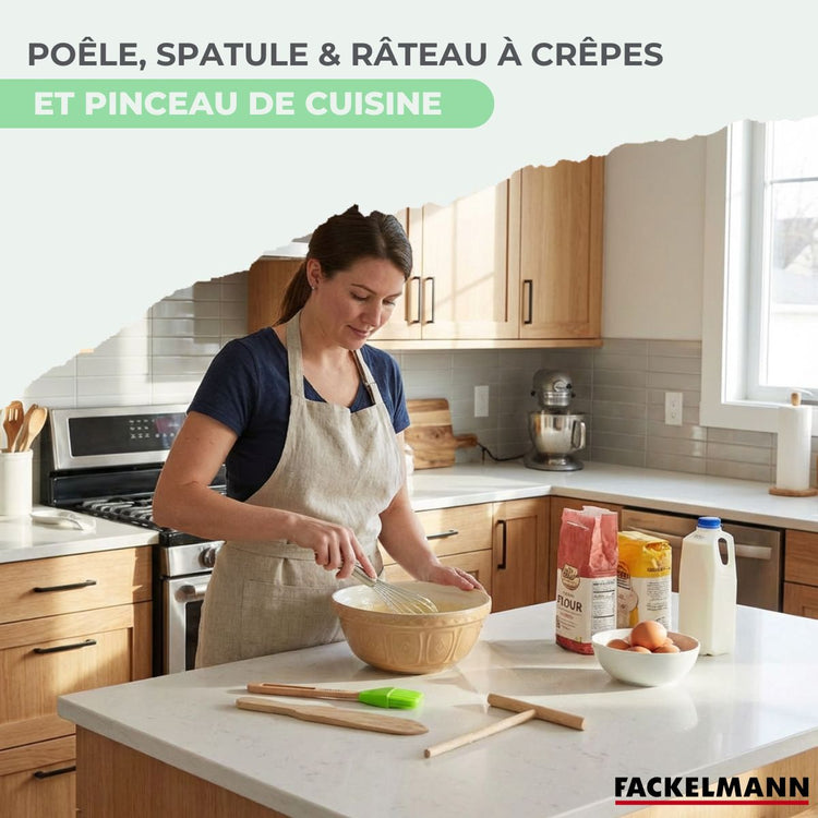Set chandeleur avec crêpière 26 cm et 3 ustensiles Fackelmann Brandao