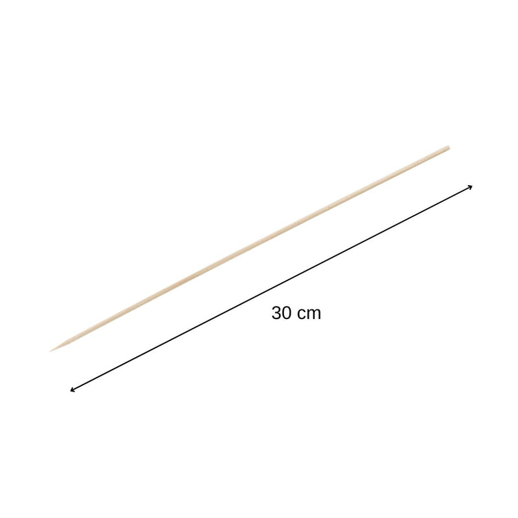 Lot de 60 pics à brochette en bois 30 cm Fackelmann Wood Edition