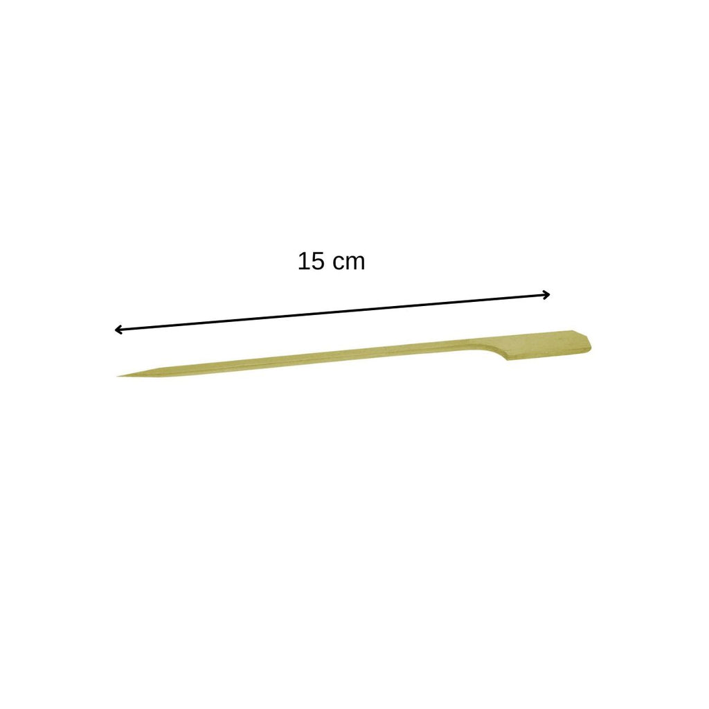Lot de 100 pics en bois brochettes de 15 cm Fackelmann Single Use