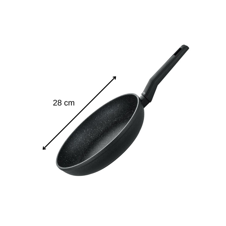 Lot de 2 poêles à frire de 24 cm et 28 cm en aluminium forgé Elo Granit Solution