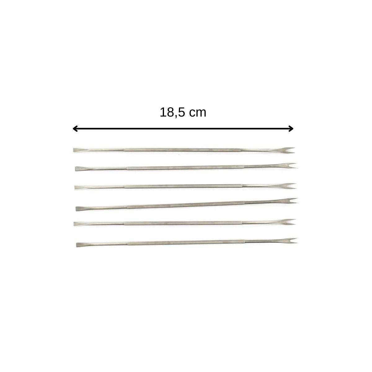 Lot de 12 fourchettes à crustacé en acier inoxydable 18,5 cm Fackelmann