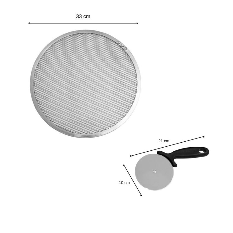 Lot de plaque à pizza et roulette FM Professionnal