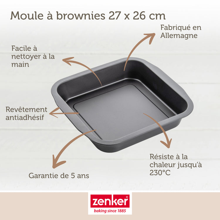Lot de 2 moules à brownies 27 x 26 cm Zenker Special Creative
