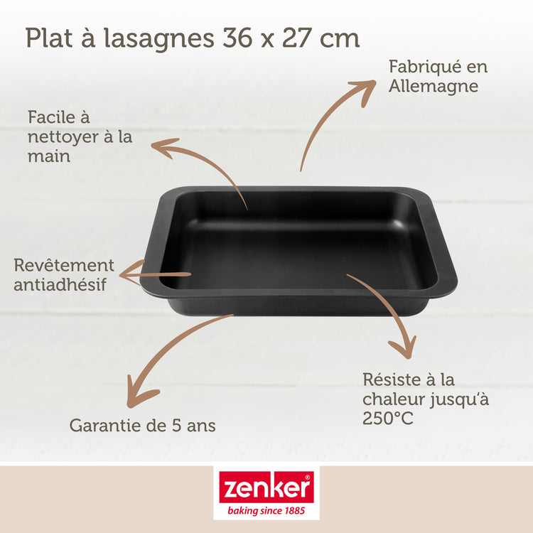 Lot de 2 plats à lasagnes maison 36 x 27 cm Zenker Spécial Countries