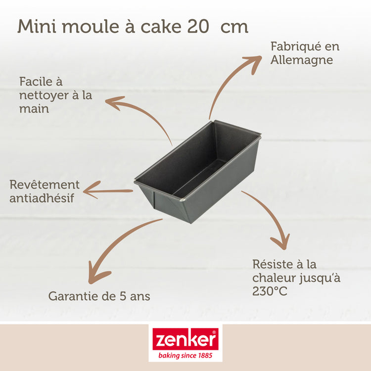 Lot de 2 mini moules à cakes 20 cm Zenker Special Mini