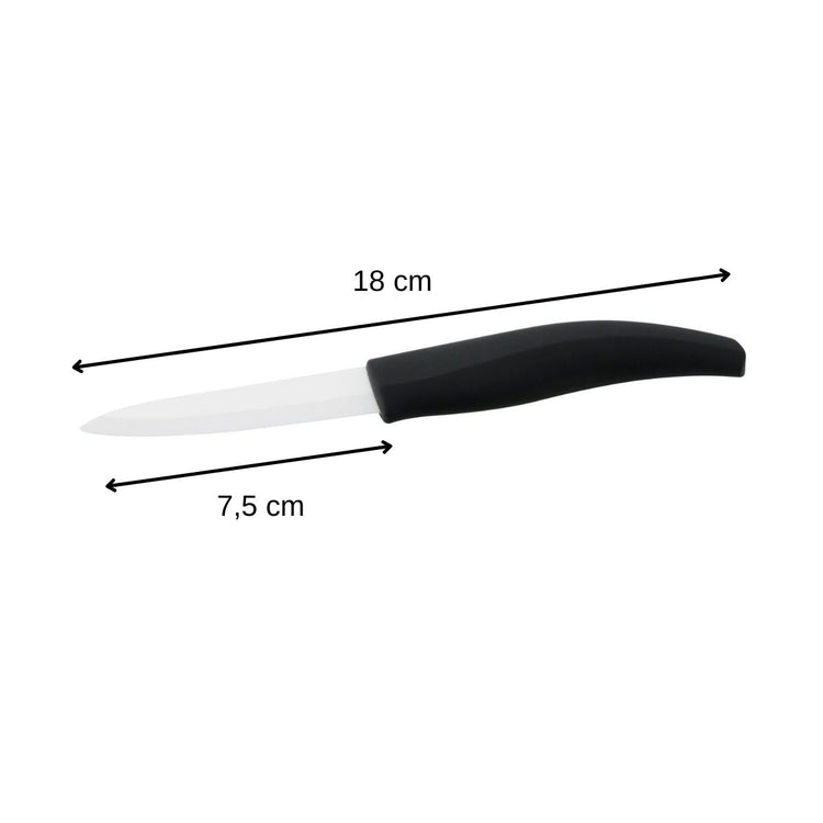 Lot de 2 couteaux de cuisine avec lame en céramique de 7,5 cm Nirosta Céramique