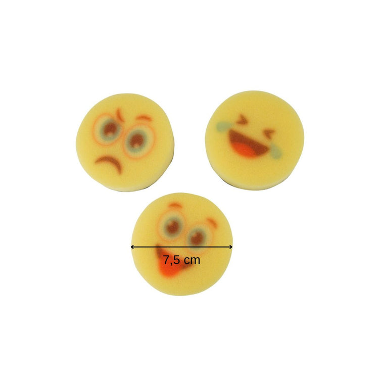 Lot de 6 éponges de vaisselle motifs emoji Fackelmann Tecno