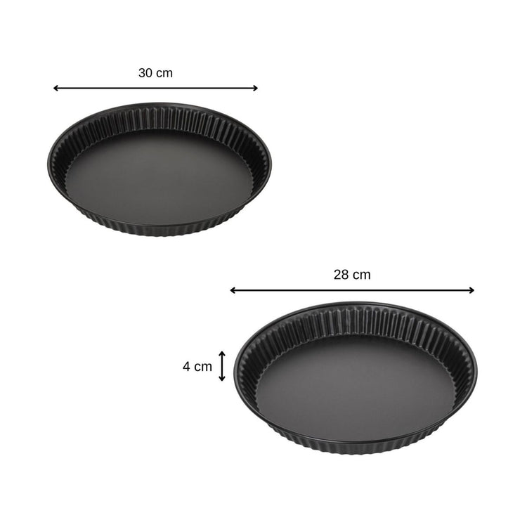 Set de 2 moules à tartes ou quiches de 28 cm et 30 cm Zenker Spécial Countries