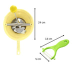 Ensemble de 2 ustensiles spécial purée avec éplucheur et moulin à légumes Fackelmann