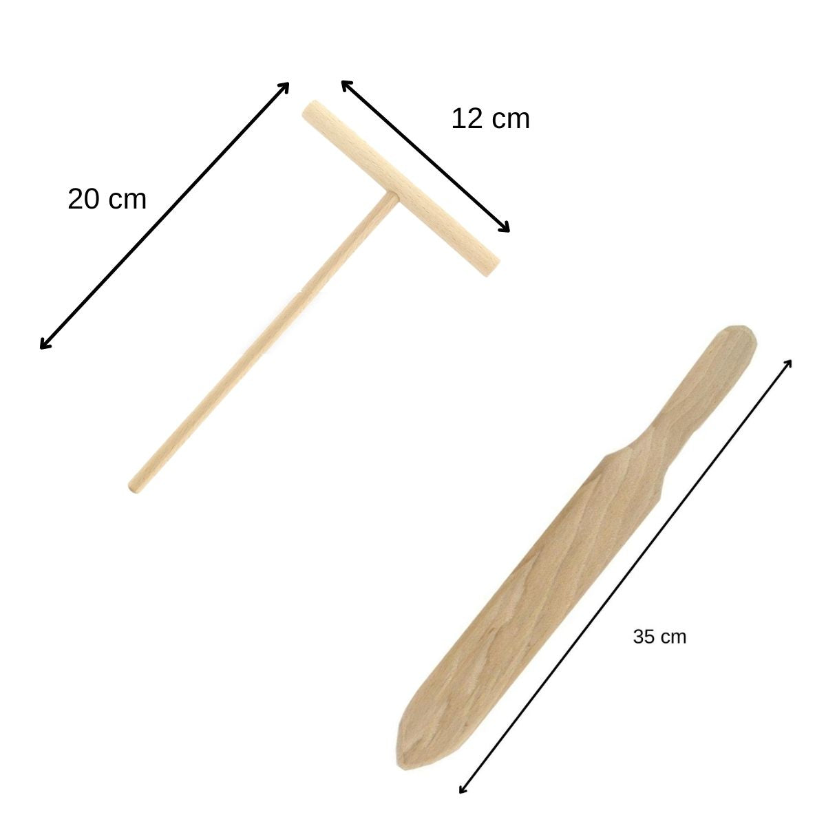 Ensemble de 2 ustensiles en bois pour crêpes Fackelmann Wood Edition