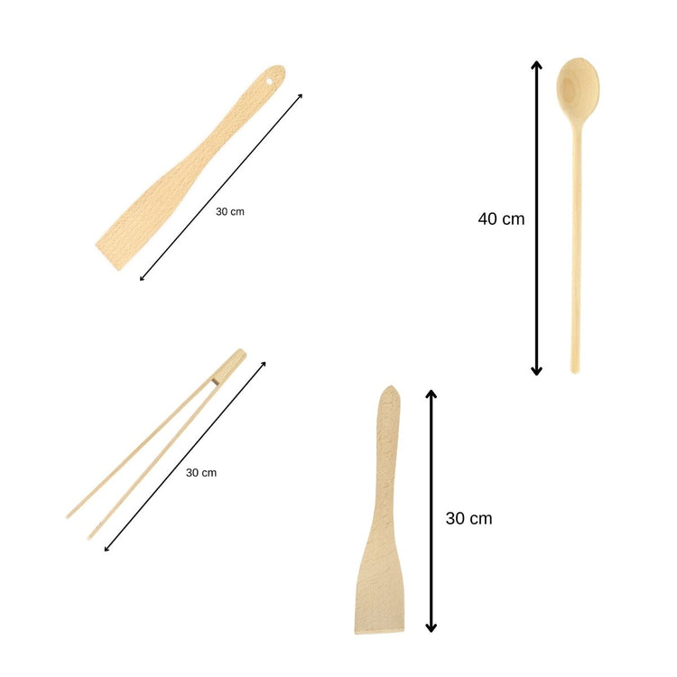 Ensemble de 4 ustensiles de cuisine Fackelmann Boisselerie