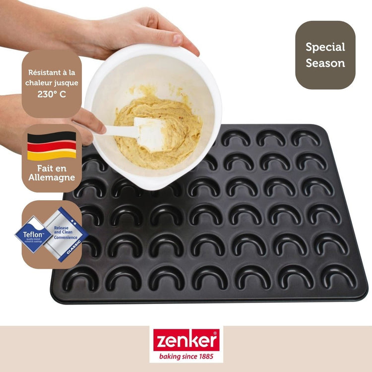 Ensemble de 2 Moules pour 84 petits croissants 42 x 32 cm Zenker Special Creative