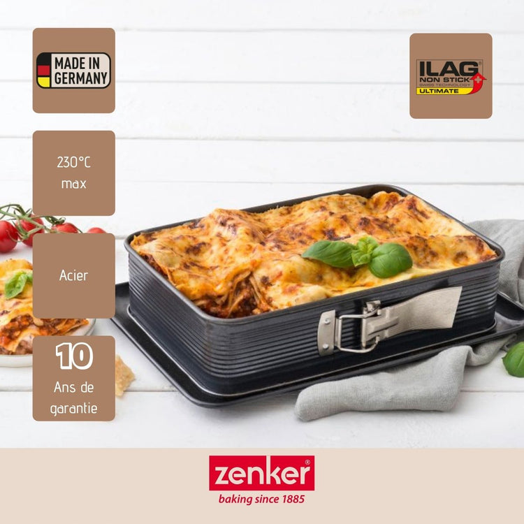 Plat à lasagnes avec charnière 33 x 22,5 cm Zenker Deluxe