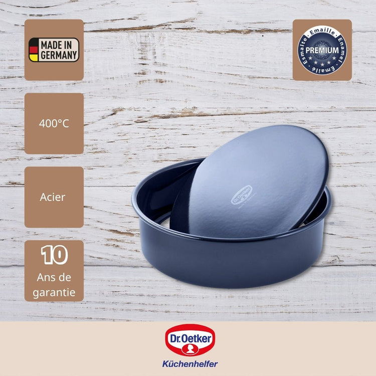 Ensemble de 2 Moules à manqué fond amovible 26,5 cm Dr Oetker Back Liebe