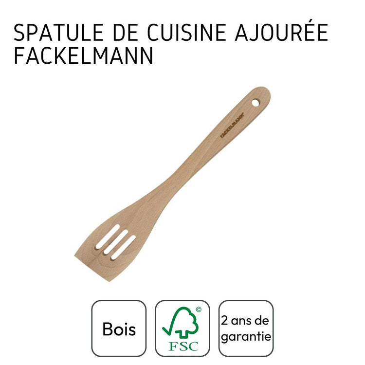 Ensemble de 2 Spatules de cuisine ajourée 30 cm Fackelmann