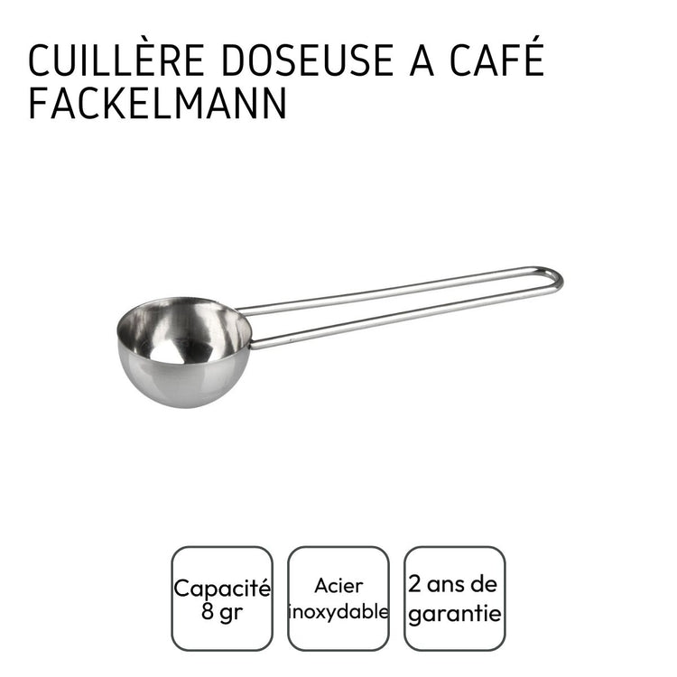 Ensemble de 2 Cuillères doseuse à café inox environ 8gr Fackelmann Petit Déjeuner