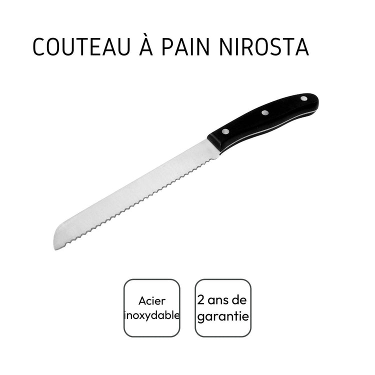 Set de 2 couteaux à pain 31 cm en inox Nirosta Fit
