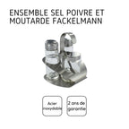 Set de 6 ustensiles de cuisine ensemble de sel et poivre Fackelmann Basic