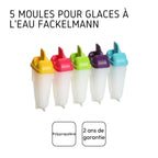 Lot de 2 moules à glaces 11,5/11,5 cm en plastique Fackelmann Colors Edition