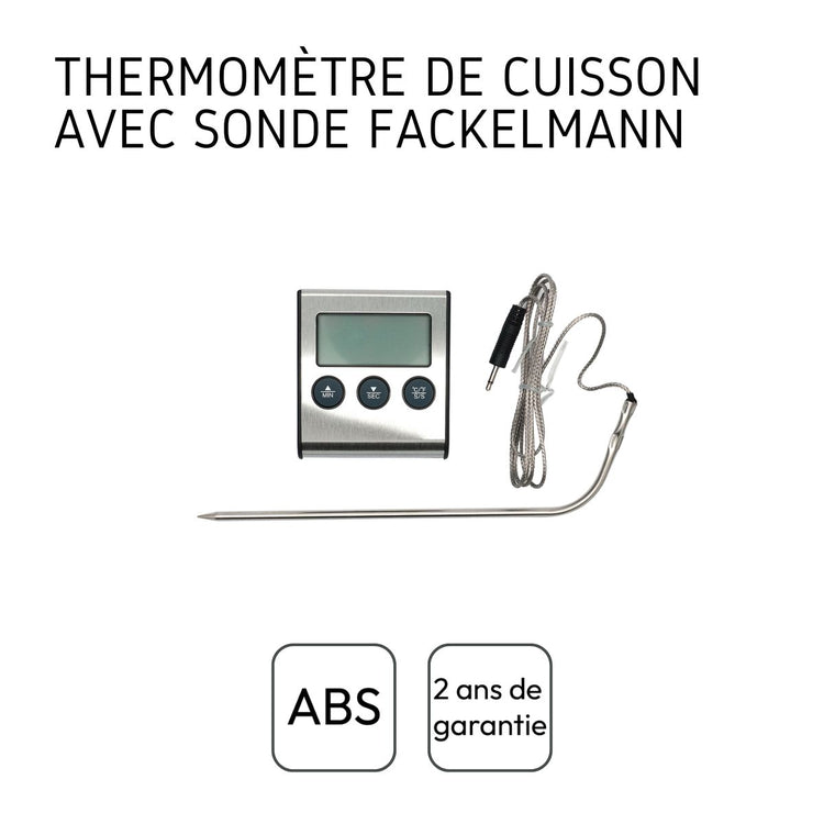Ensemble de 2 Thermomètres de cuisson digital à sonde Fackelmann
