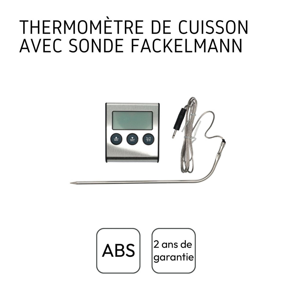 Set de 2 thermomètres de cuisine digital avec sonde Fackelmann Basic