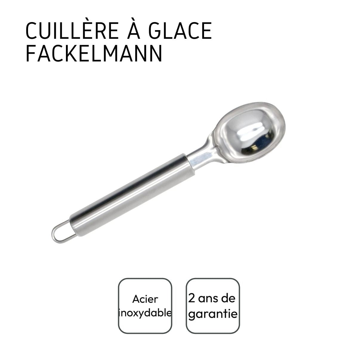 Set de 2 cuillères à glace inox Fackelmann Elemental