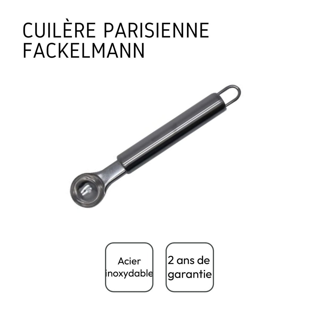 Set de 2 ustensiles de cuisine cuillère à melon en inox Fackelmann Elemental