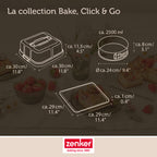 Lot de 2 moules à gâteaux 23 cm en acier Zenker Bake Click and Go