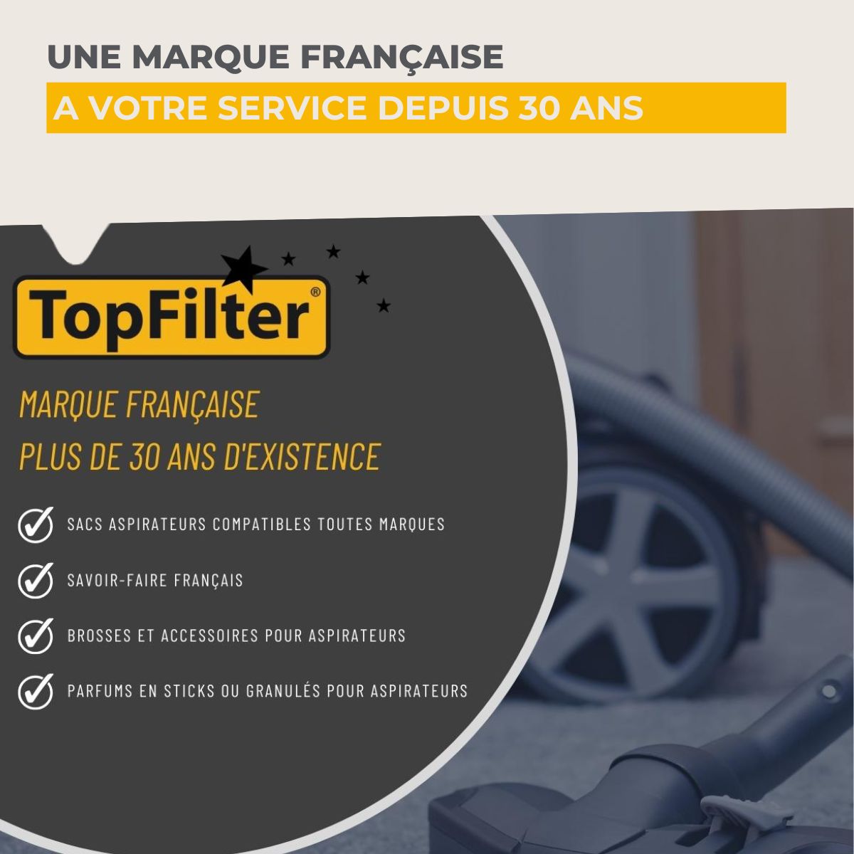 Lot de 4 sachets de granulés parfumants pour aspirateur à la vanille TopFilter