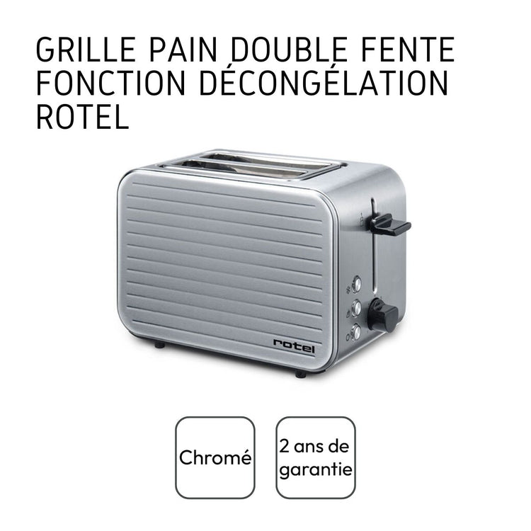 Grille-pain finition chromée Rotel
