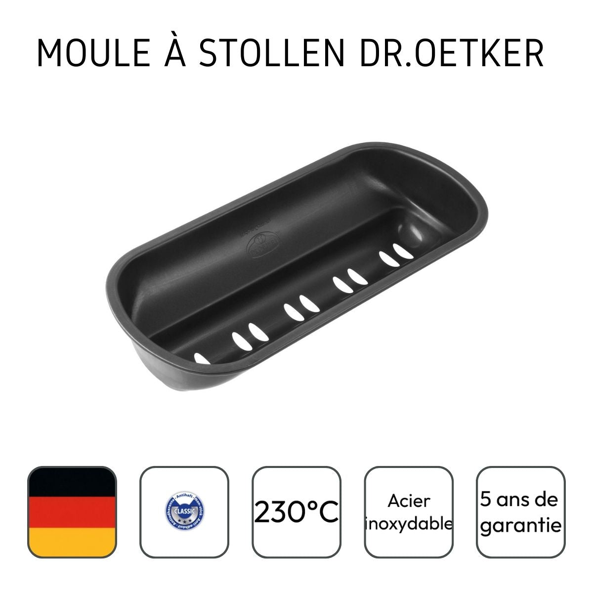 Moule à stollen type Moule à pain Dr Oetker Tradition
