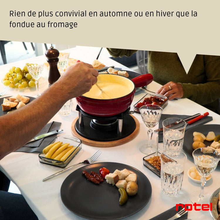 Service à fondue au fromage 6 personnes Rotel Swiss Tradition
