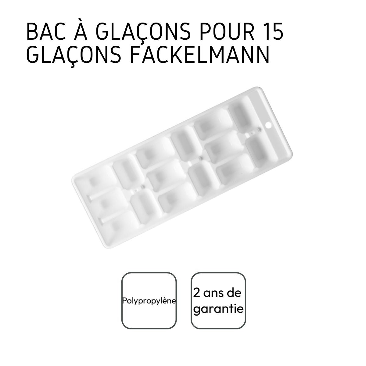 Bac à glaçons blanc pour 15 glaçons Fackelmann Bar Concept