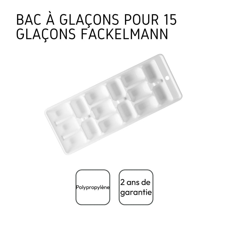 Bac à glaçons blanc pour 15 glaçons Fackelmann Bar Concept