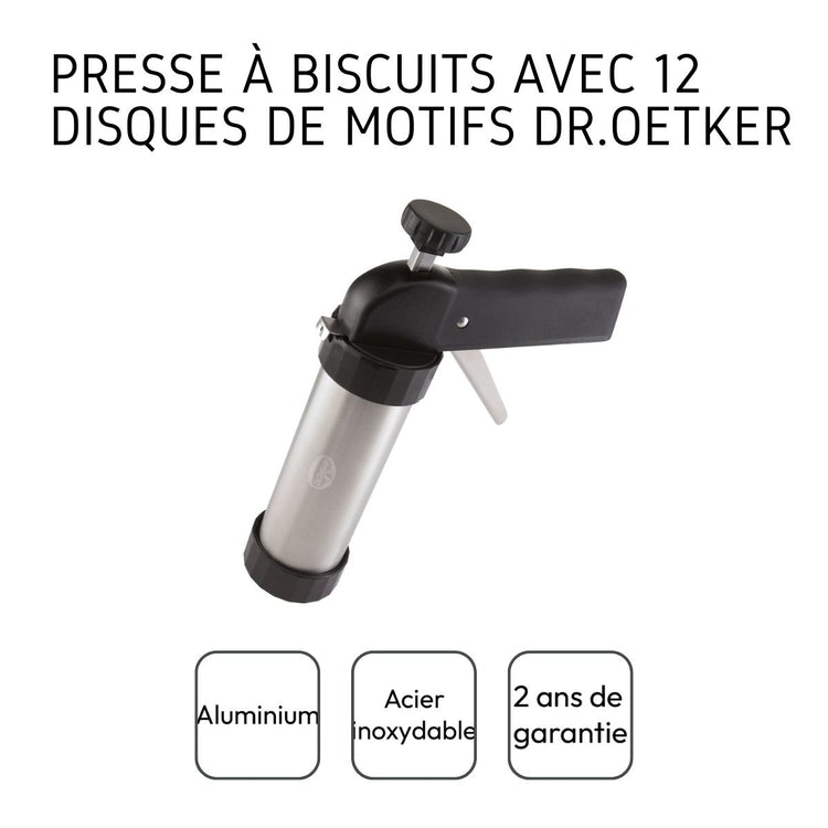 Presse-biscuit et 12 disques de motif Dr Oetker