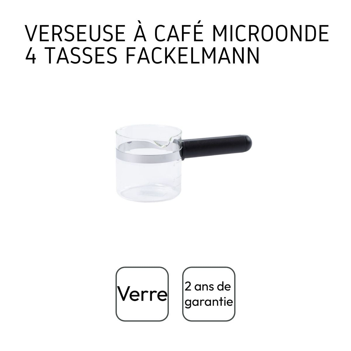 Verseuse à expresso micro-ondable 4 tasses universelle Fackelmann