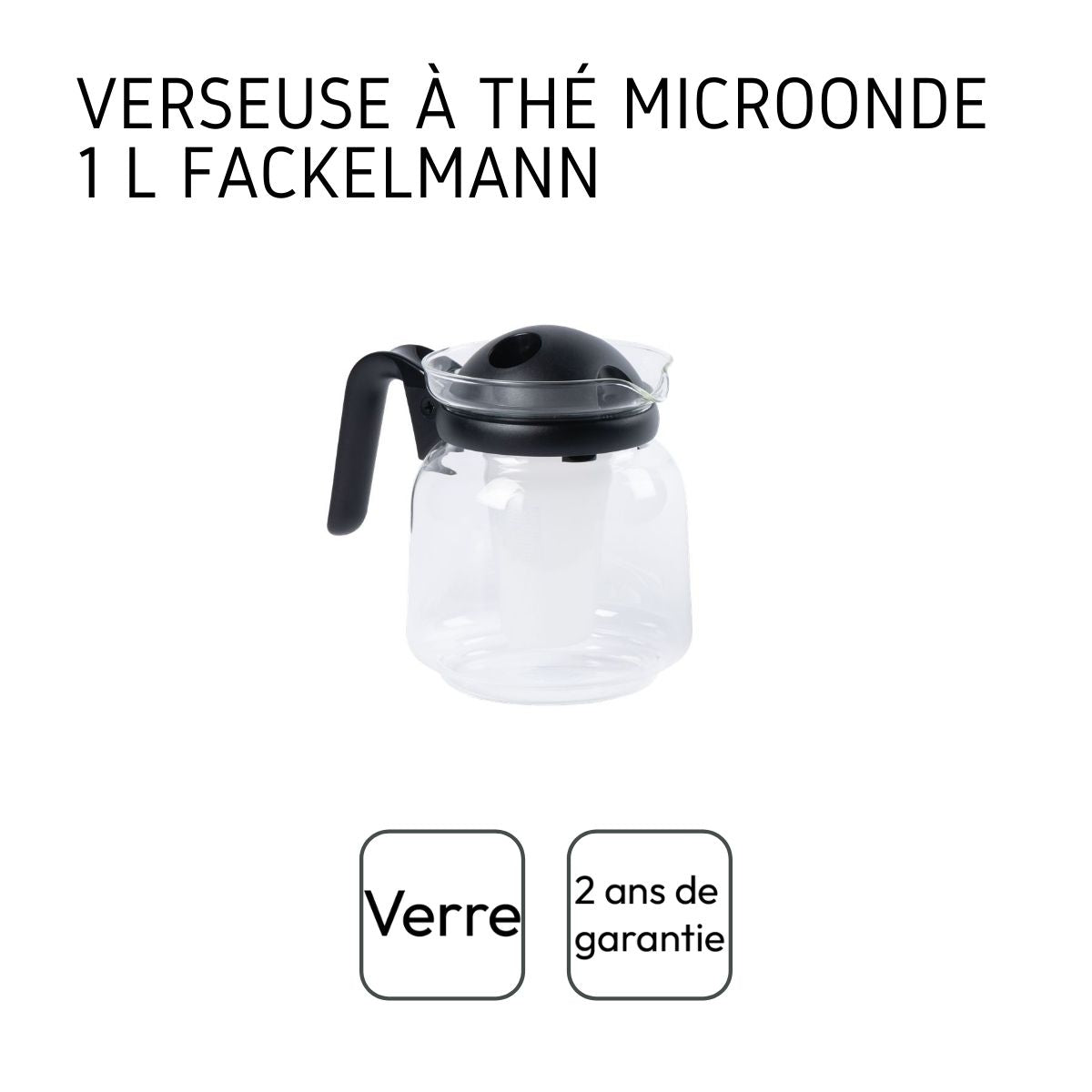 Théière micro-ondable d'un litre Fackelmann