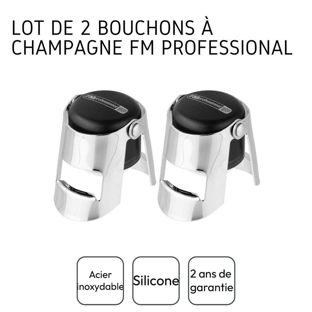 Lot de 2 bouchons à Champagne FM Professional